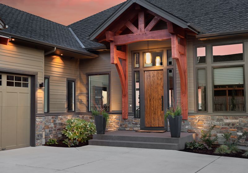 Modern Slab Exterior Door Rustica